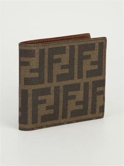 fendi men's wallet|fendi leather printed bifold wallet.